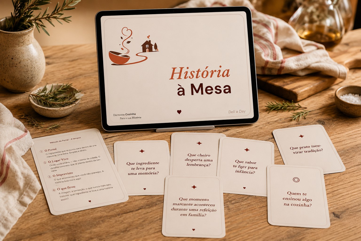 Mockup Cartões História à Mesa