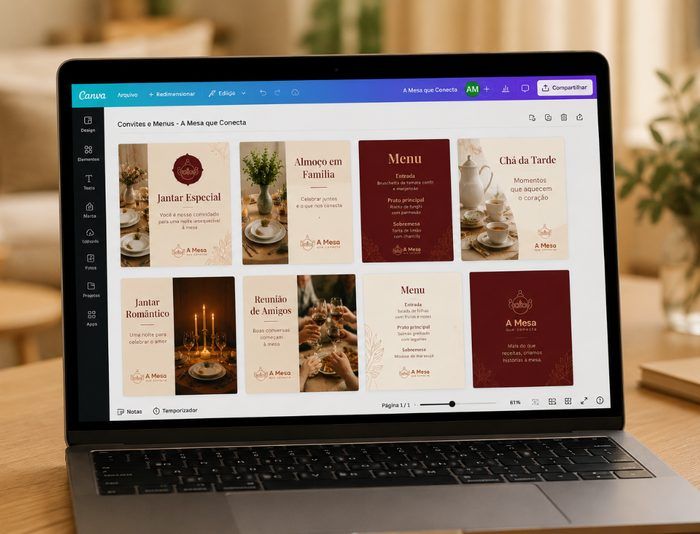 Pack de Convites e Mini-Menus