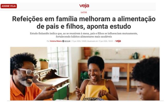 Prova social — Veja: refeições em família melhoram a alimentação